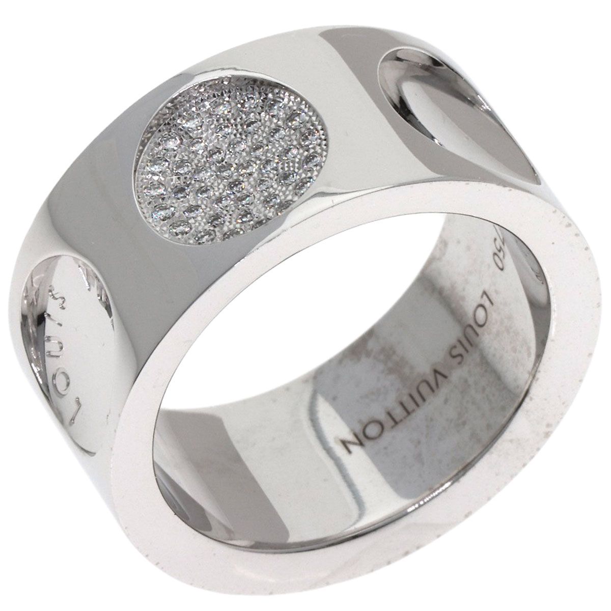 Louis Vuitton Grand Bag Empreinte Diamond 53 Ring 18K White Gold