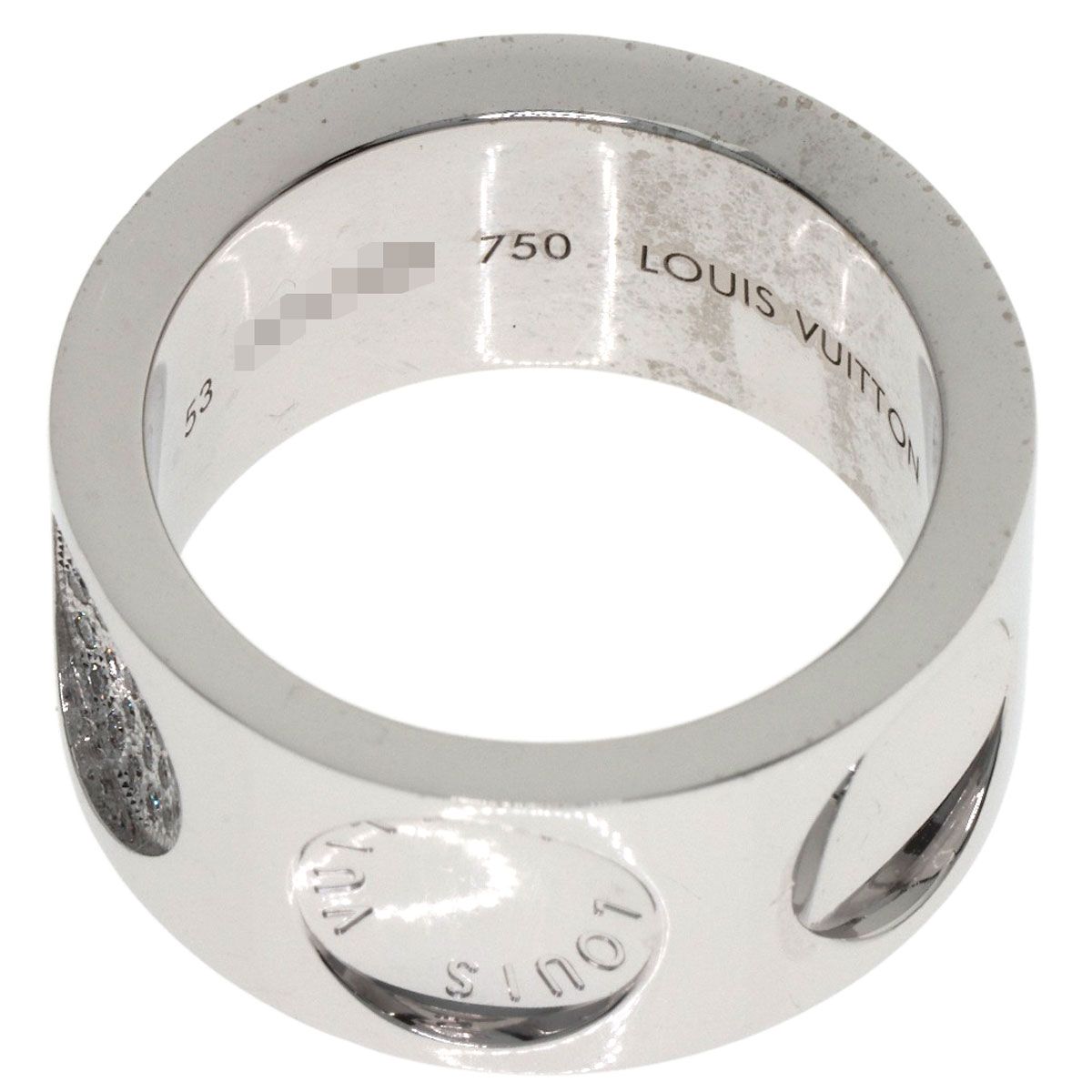 Louis Vuitton Grand Bag Empreinte Diamond 53 Ring 18K White Gold