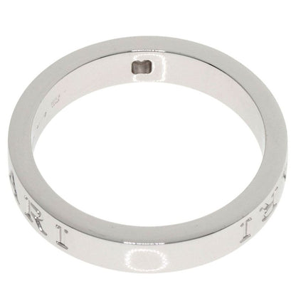 Bvlgari Double Logo Diamond Ring 18K White Gold