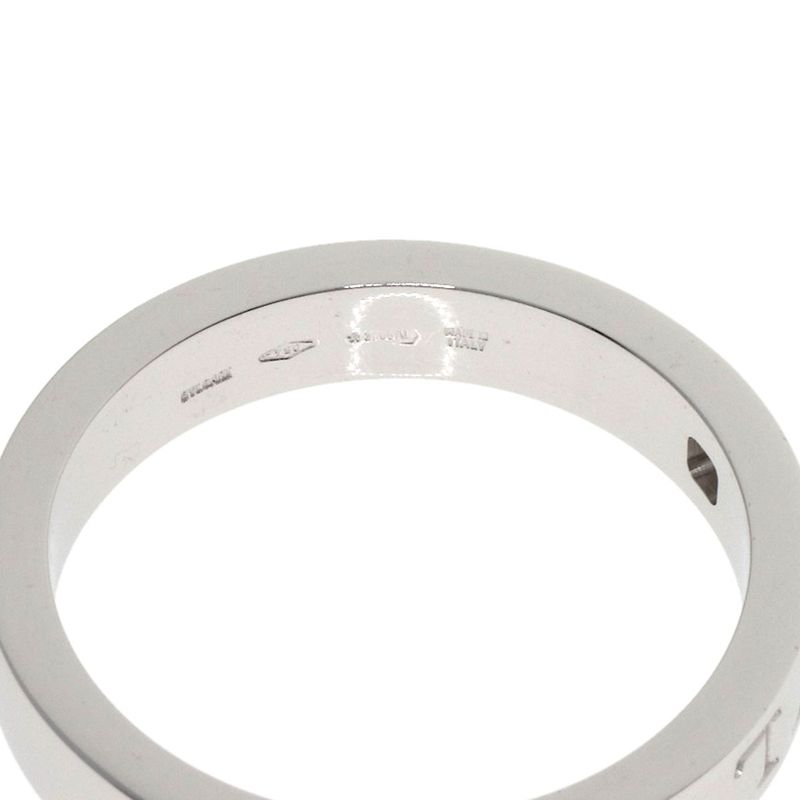 Bvlgari Double Logo Diamond Ring 18K White Gold