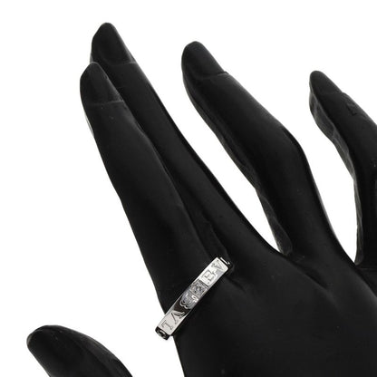Bvlgari Double Logo Diamond Ring 18K White Gold