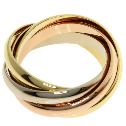 Cartier Trinity Rows 48 Ring 18K Yellow Gold 18K White Pink