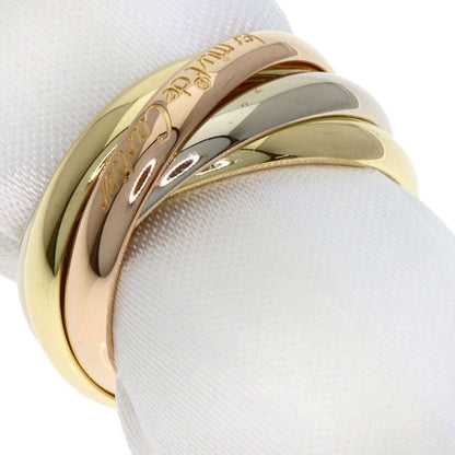 Cartier Trinity Rows 48 Ring 18K Yellow Gold 18K White Pink