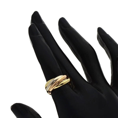 Cartier Trinity Rows 48 Ring 18K Yellow Gold 18K White Pink