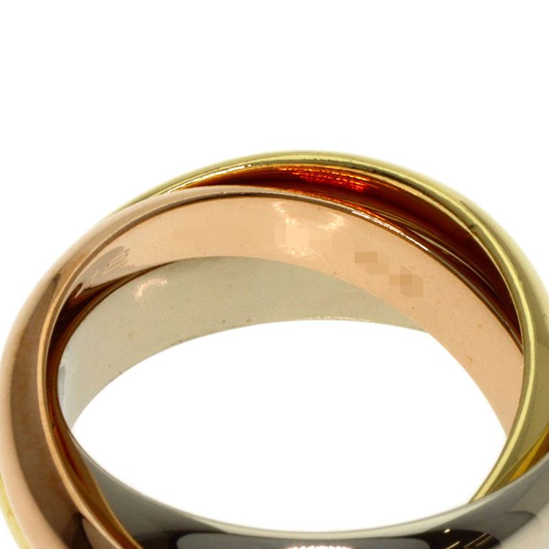 Cartier Trinity 48 Ring 18K Yellow Gold 18K White Pink