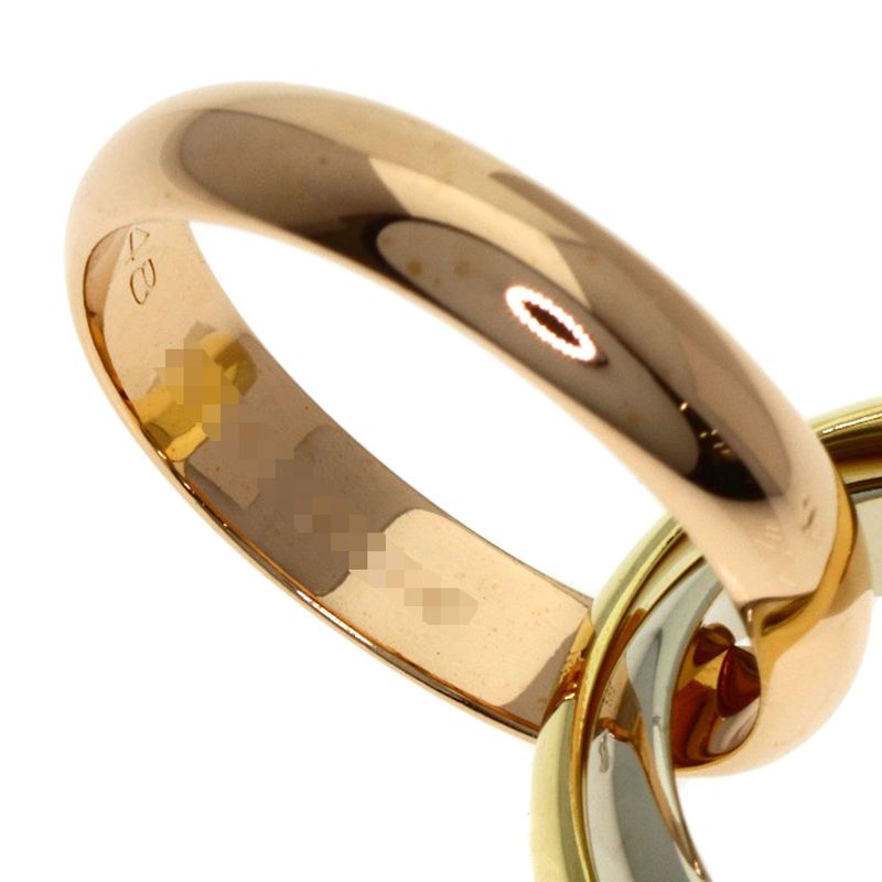 Cartier Trinity 48 Ring 18K Yellow Gold 18K White Pink