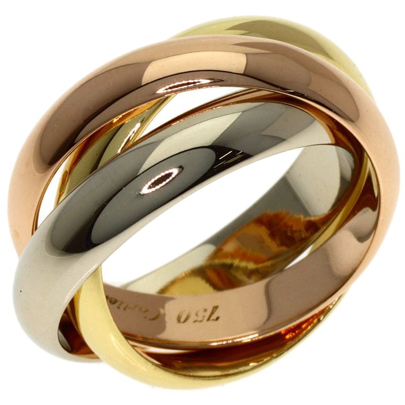 Cartier Trinity 48 Ring 18K Yellow Gold 18K White Pink