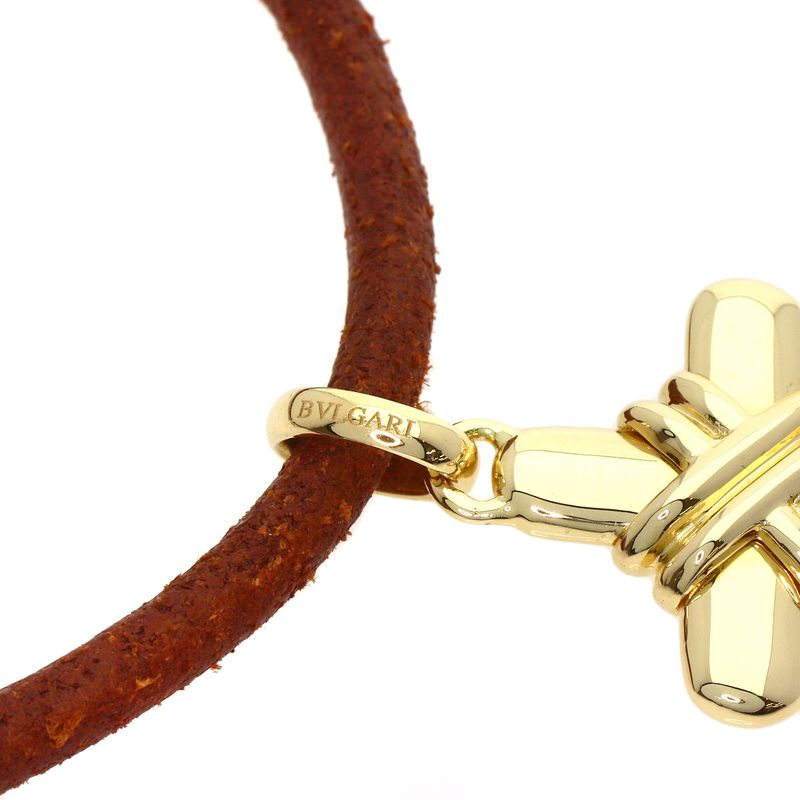 Bvlgari Cross Choker Necklace 18K Yellow Gold