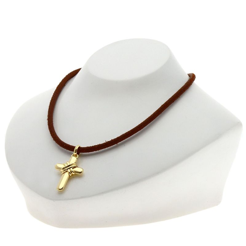 Bvlgari Cross Choker Necklace 18K Yellow Gold