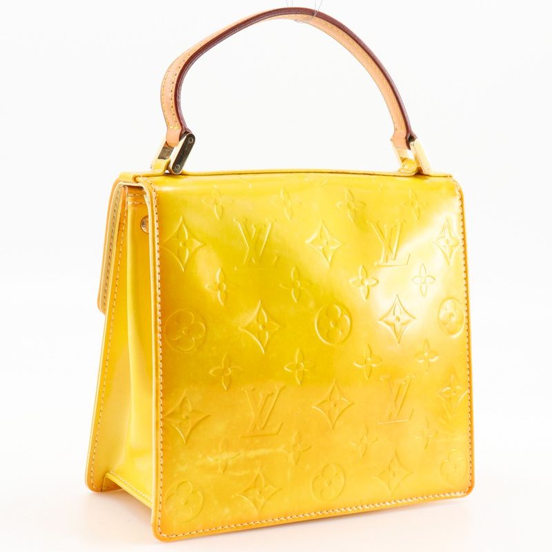 Louis Vuitton Spring Street Monogram Vernis Yellow Handbag