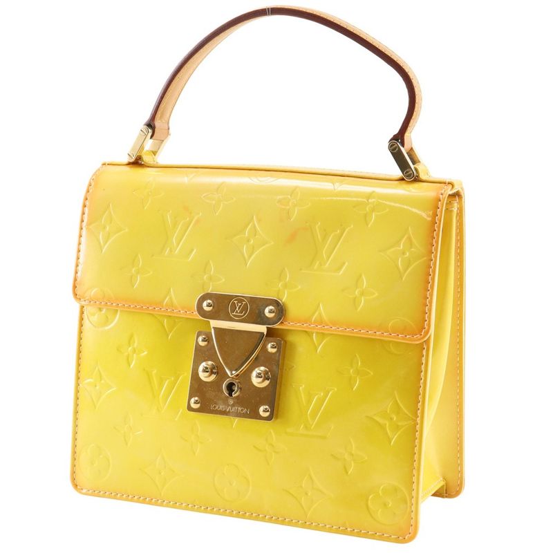 Louis Vuitton Spring Street Monogram Vernis Yellow Handbag