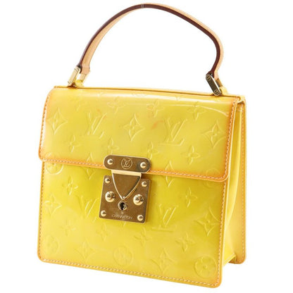 Louis Vuitton Spring Street Monogram Vernis Yellow Handbag