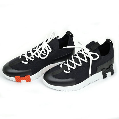 Hermes Sneakers Lift 37.5 Black White Orange