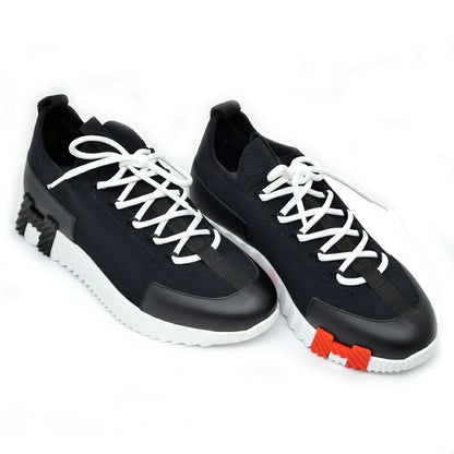 Hermes Sneakers Lift 37.5 Black White Orange