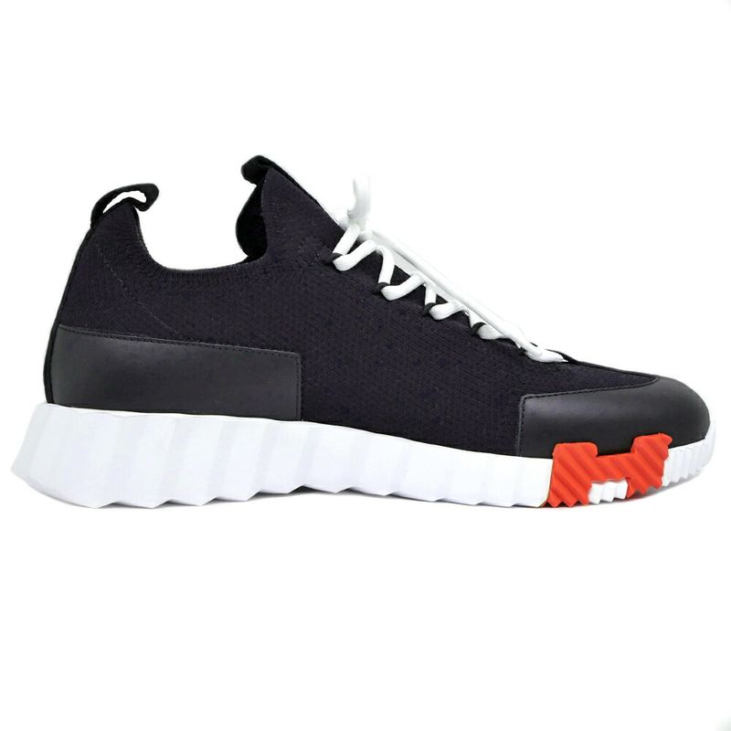 Hermes Sneakers Lift 37.5 Black White Orange