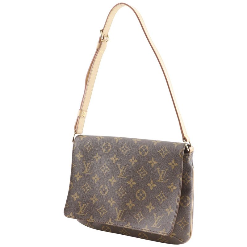 Louis Vuitton Musette Tango Short Shoulder Monogram Canvas Brown
