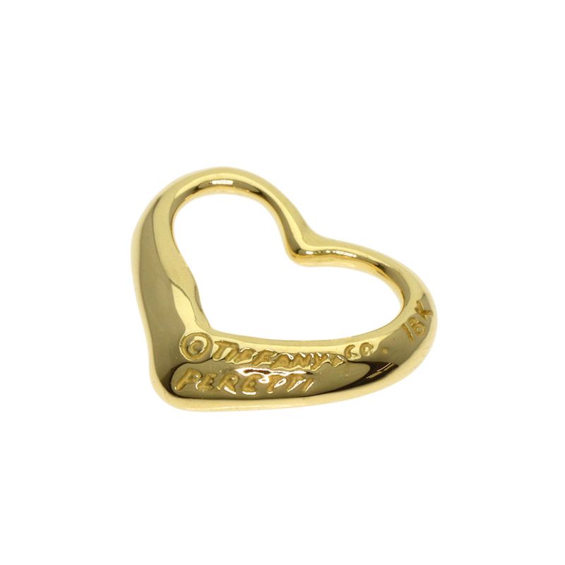 Tiffany & Co. Open Heart Pendant Top 18K Yellow Gold