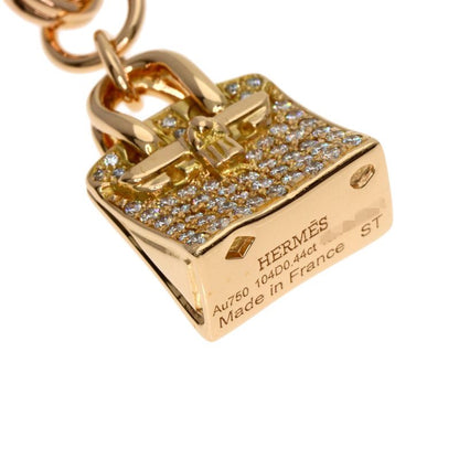 Hermes Amulet Birkin Diamond Bracelet 18K Pink Gold