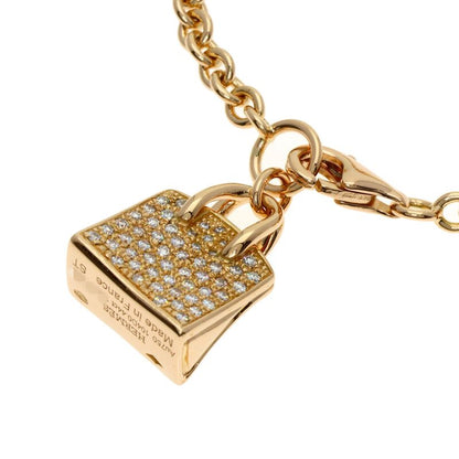 Hermes Amulet Birkin Diamond Bracelet 18K Pink Gold