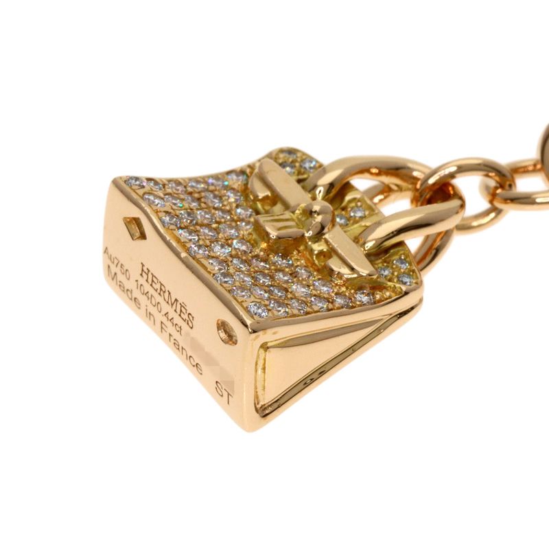 Hermes Amulet Birkin Diamond Bracelet 18K Pink Gold