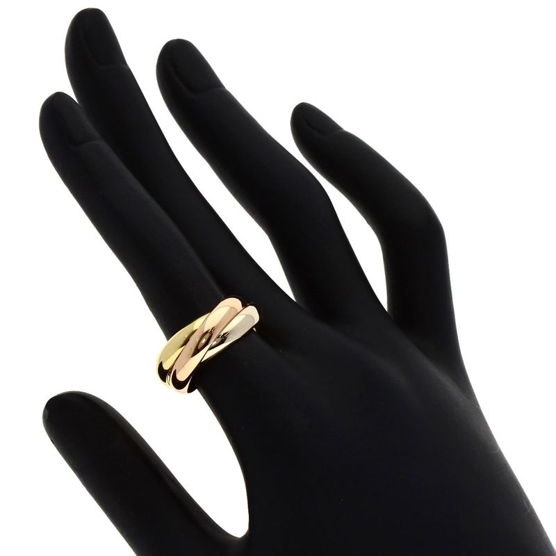 Cartier Trinity MM Ring 18K Yellow Gold 18K White Pink