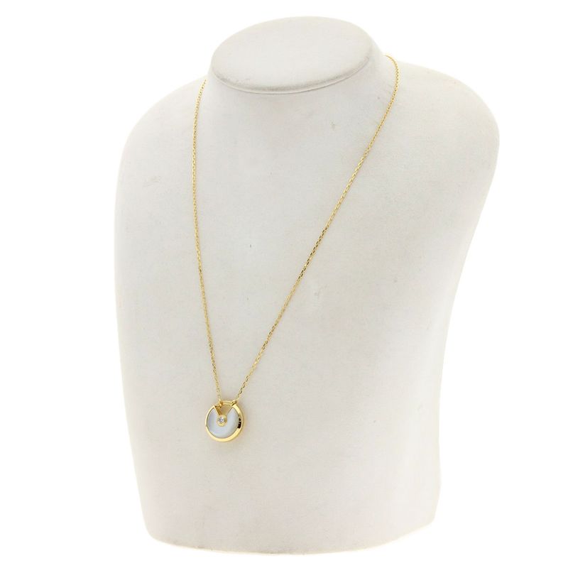 Cartier Amulet SM Shell Diamond Necklace 18K Yellow Gold
