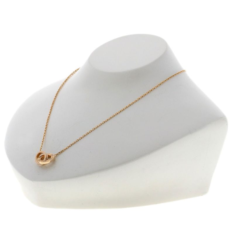Cartier Love Circle Full Diamond Necklace 18K Pink Gold