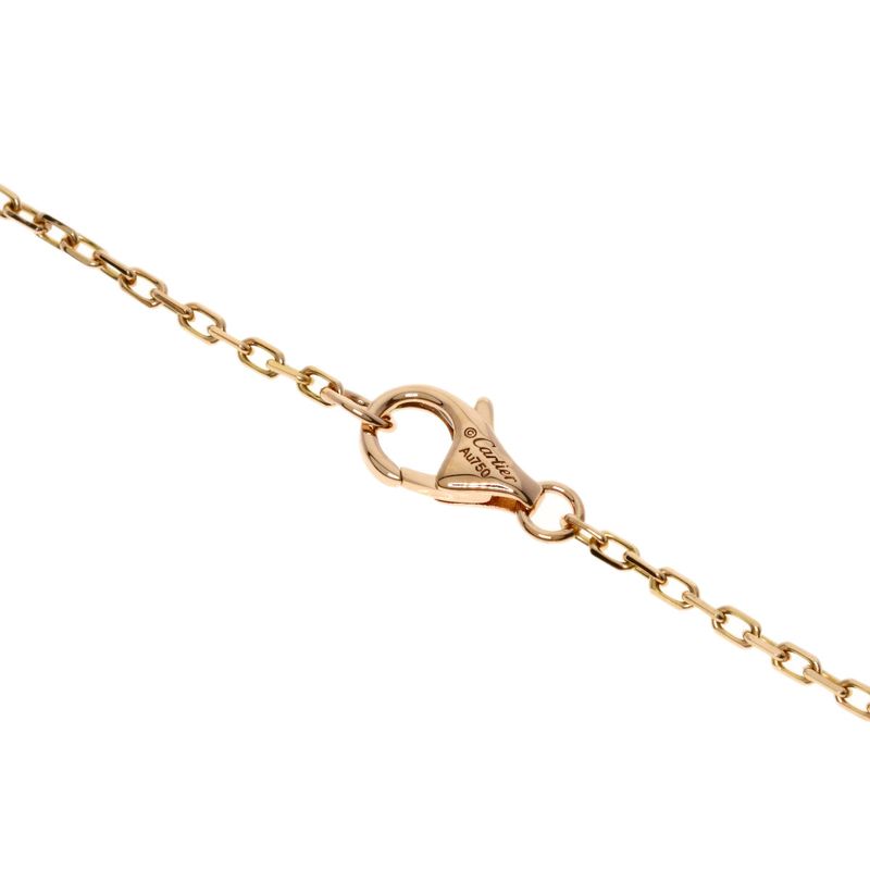 Cartier Love Circle Full Diamond Necklace 18K Pink Gold