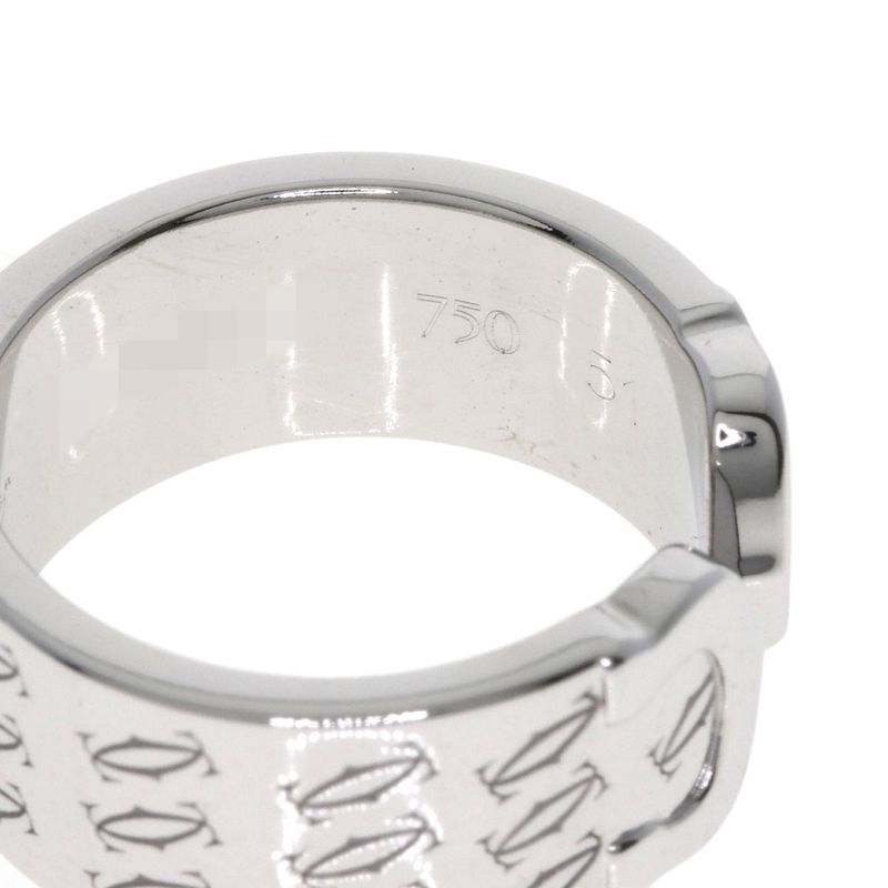 Cartier 2C Christmas Limited 51 Ring 18K White Gold