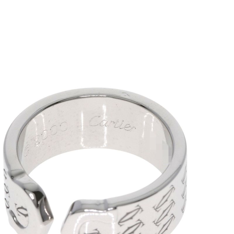 Cartier 2C Christmas Limited 51 Ring 18K White Gold
