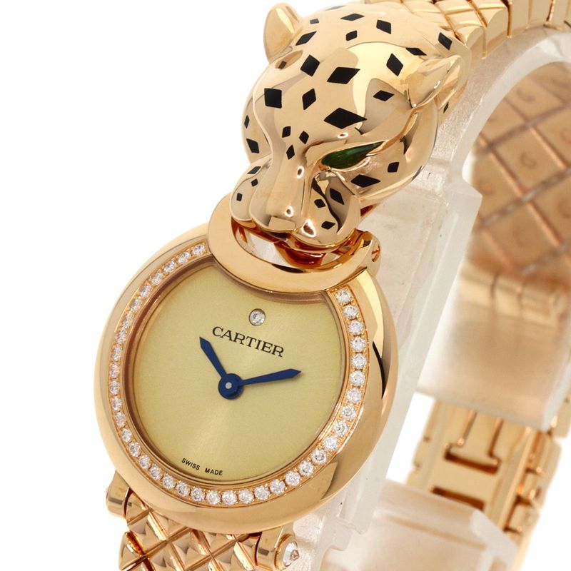 Cartier Pantel Diamond Watch 18K Pink Gold with Time