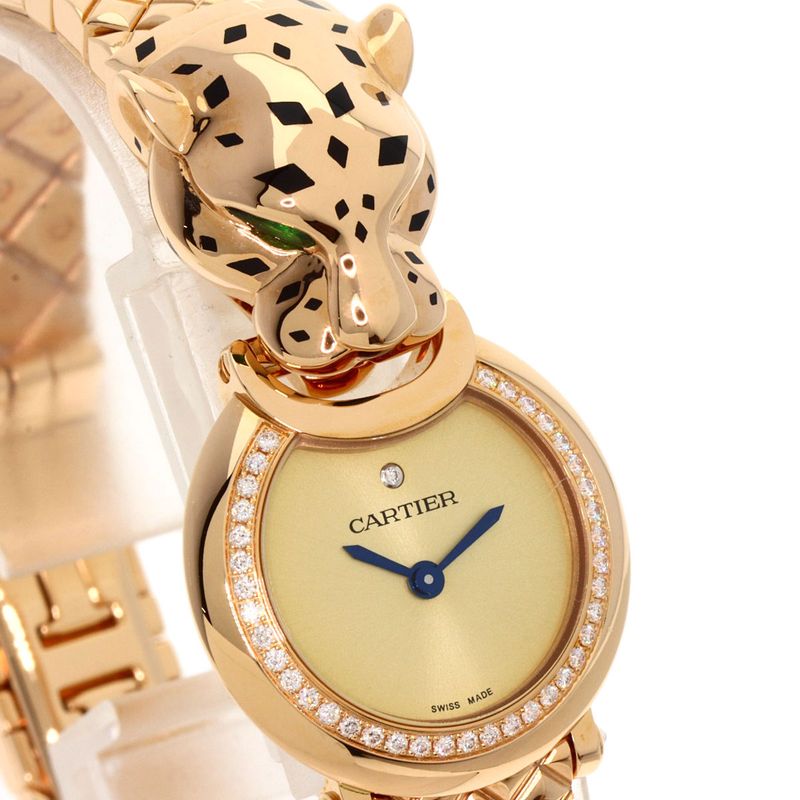 Cartier Pantel Diamond Watch 18K Pink Gold with Time