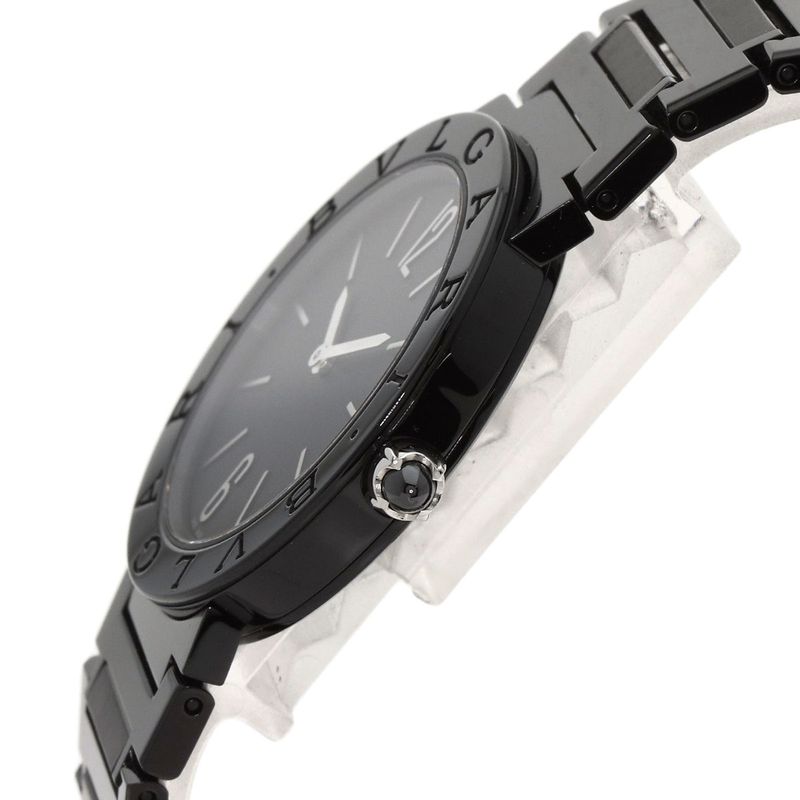 Bvlgari Black Diamond Like Carbon Watch SS Dlc Boys