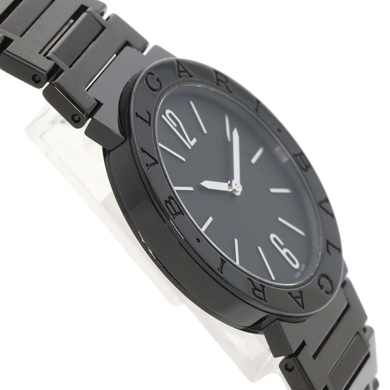 Bvlgari Black Diamond Like Carbon Watch SS Dlc Boys