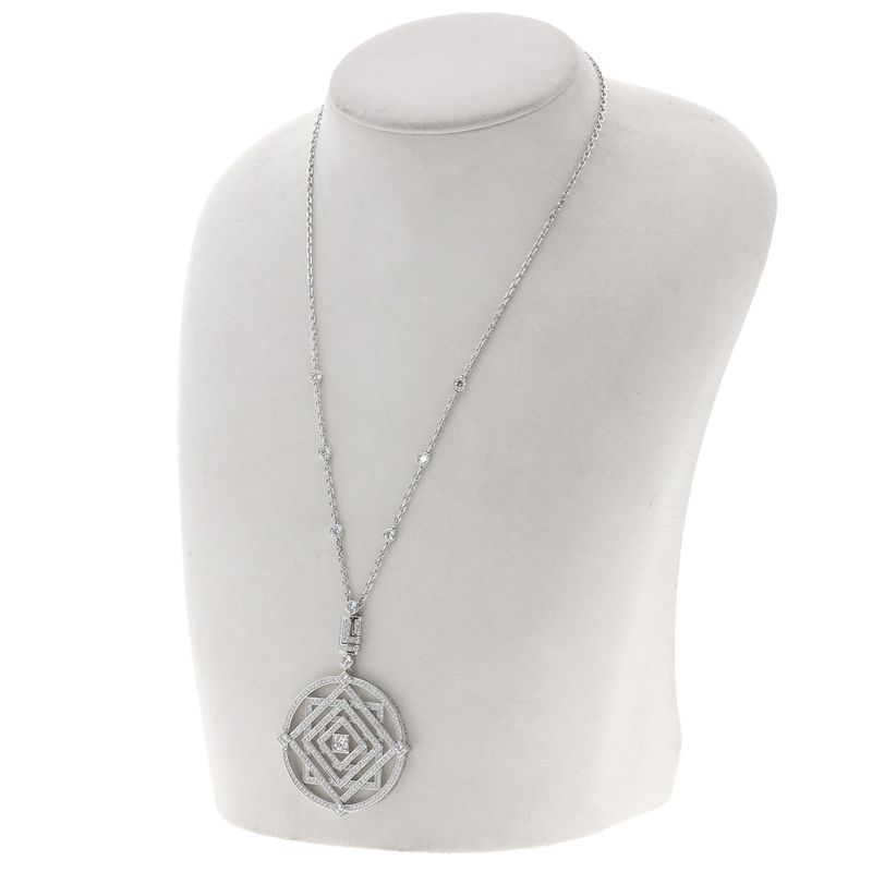 Cartier Indo Mystery Diamond Necklace 18K White Gold