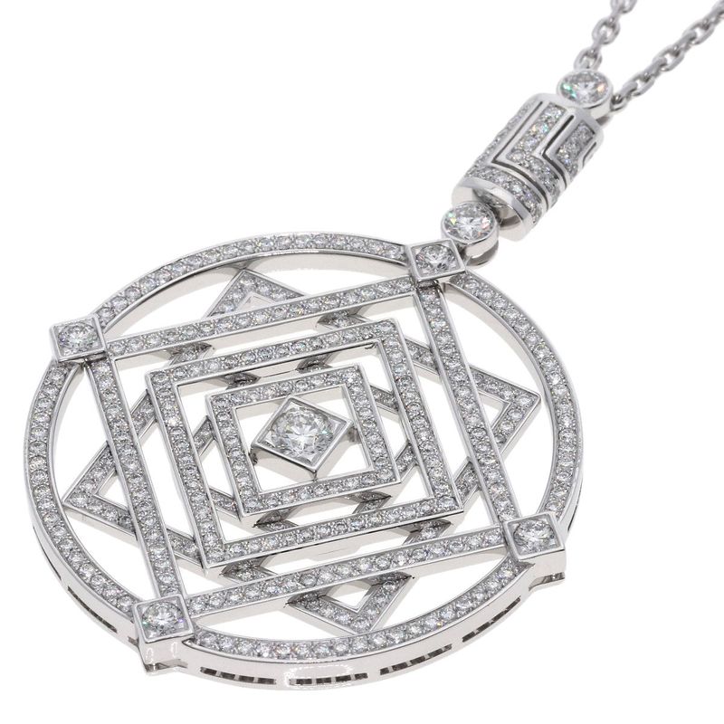 Cartier Indo Mystery Diamond Necklace 18K White Gold