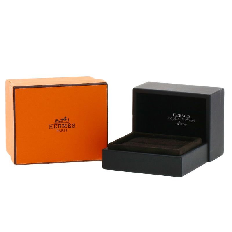Hermes Chaine D'ancre Punk Double Ring Diamond 54 Ring 18K Pink Gold