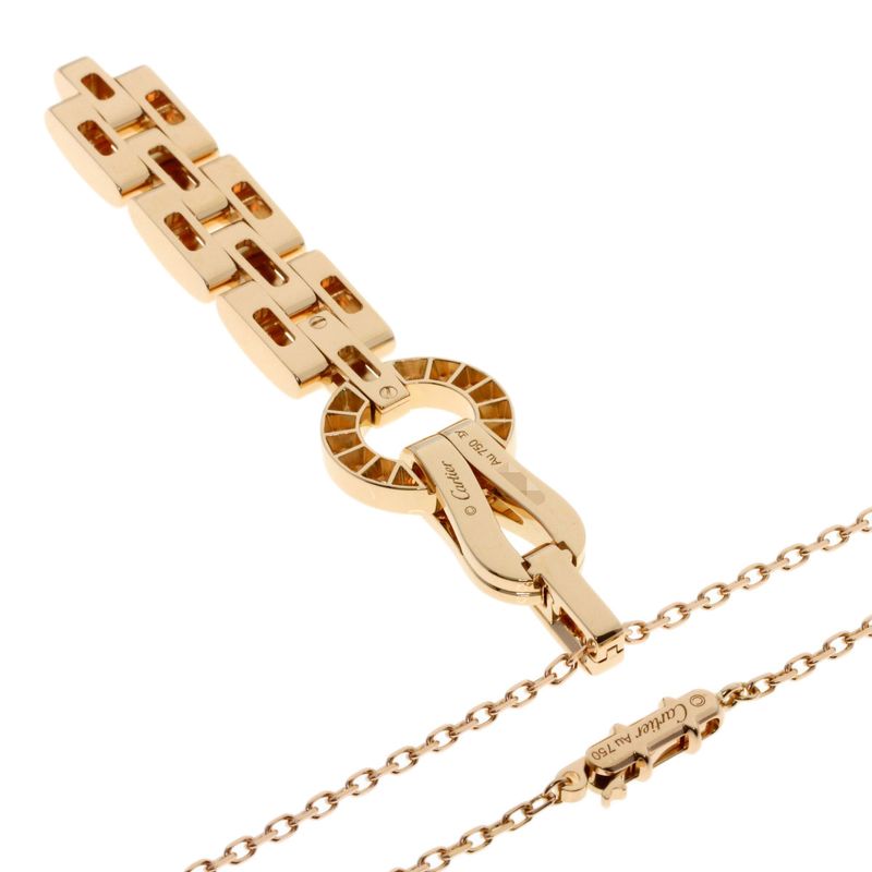 Cartier Agraph Diamond Necklace 18K Pink Gold
