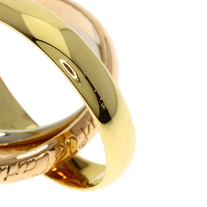 Cartier Trinity 52 Ring 18K Yellow Gold 18K White Pink