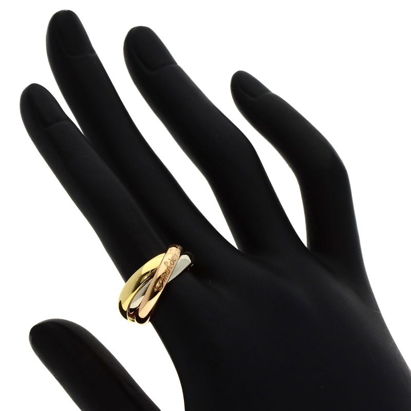 Cartier Trinity 52 Ring 18K Yellow Gold 18K White Pink