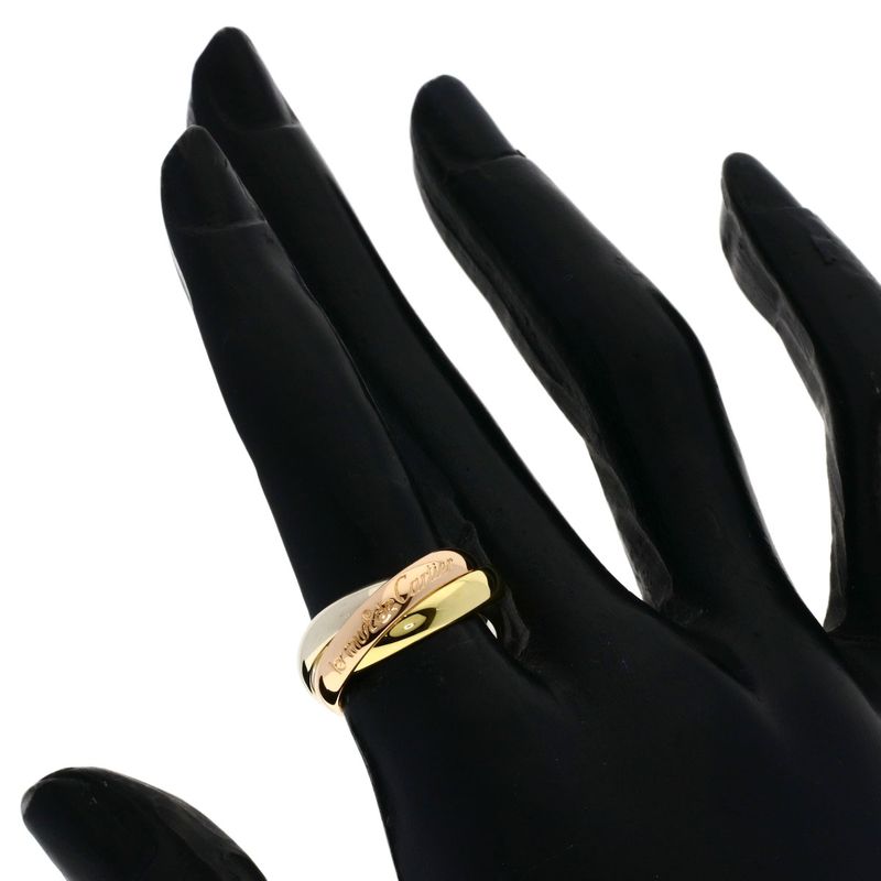 Cartier Trinity 49 Ring 18K Yellow Gold 18K White Pink