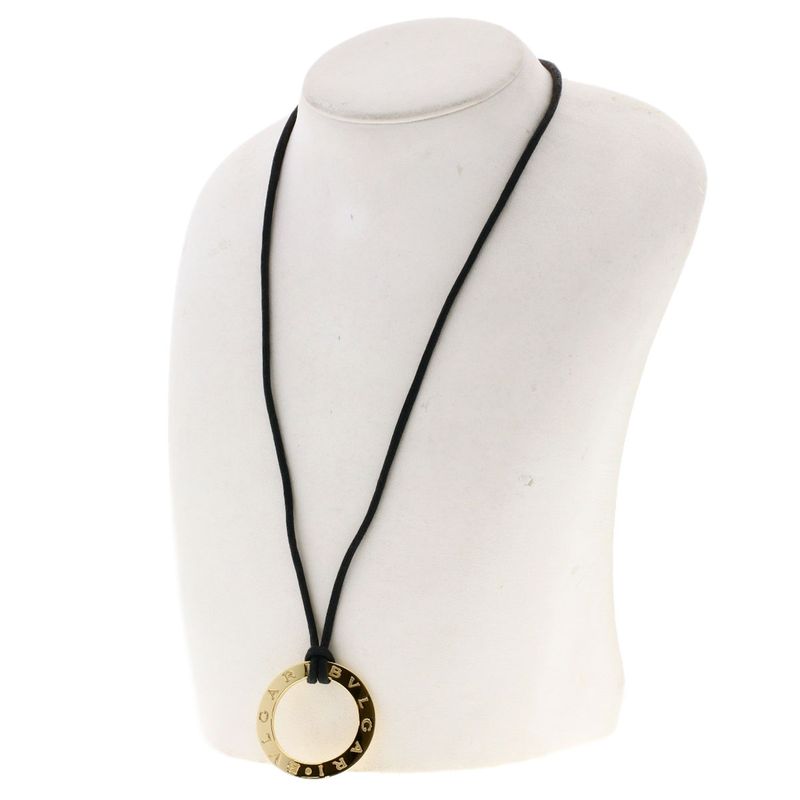 Bvlgari Logo Circle Necklace 18K Yellow Gold