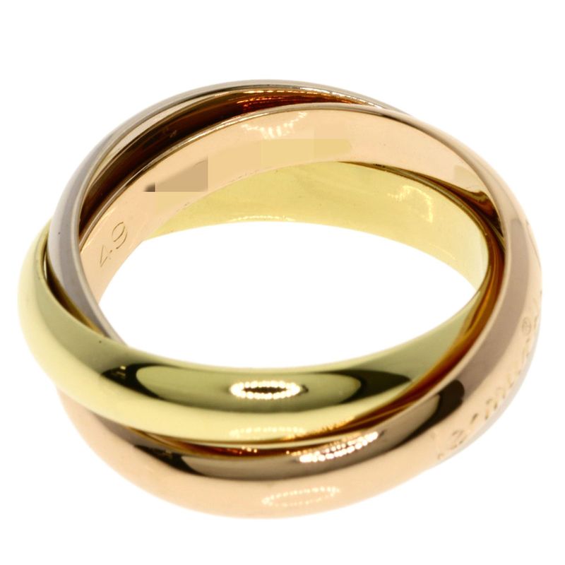 Cartier Trinity 49 Ring 18K Yellow Gold 18K White Pink
