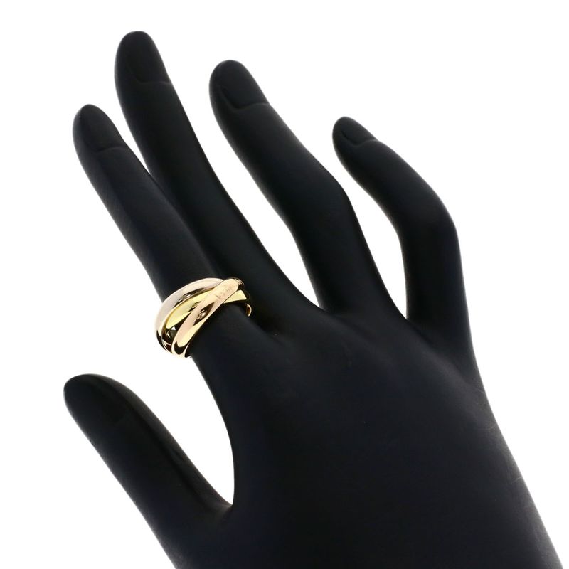 Cartier Trinity 49 Ring 18K Yellow Gold 18K White Pink