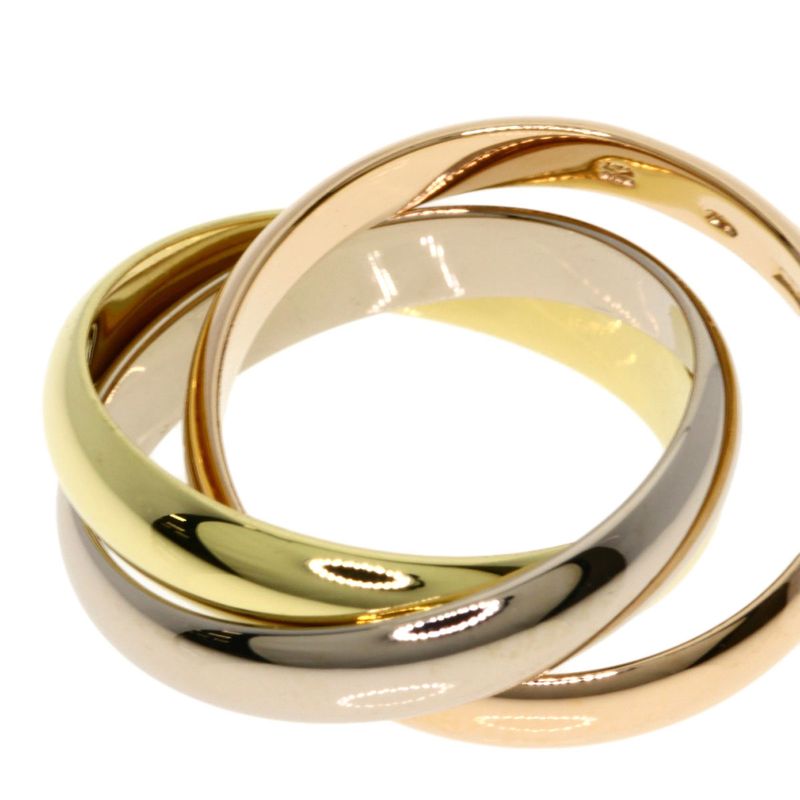 Cartier Trinity 49 Ring 18K Yellow Gold 18K White Pink