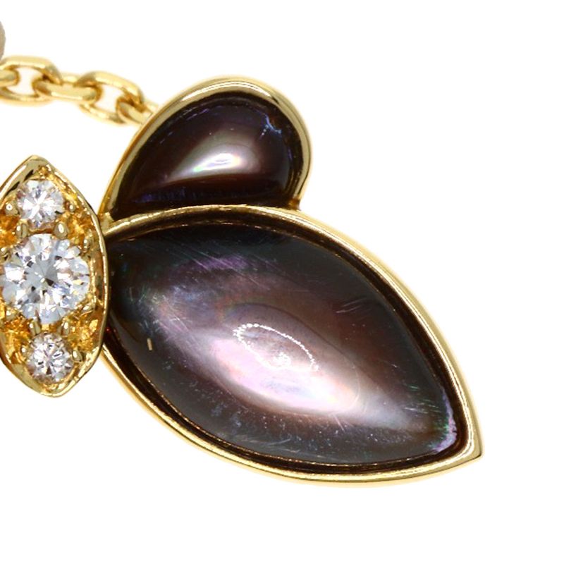 Van Cleef & Arpels Papillon Black Shell Necklace 18K Yellow Gold