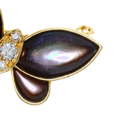 Van Cleef & Arpels Papillon Black Shell Necklace 18K Yellow Gold