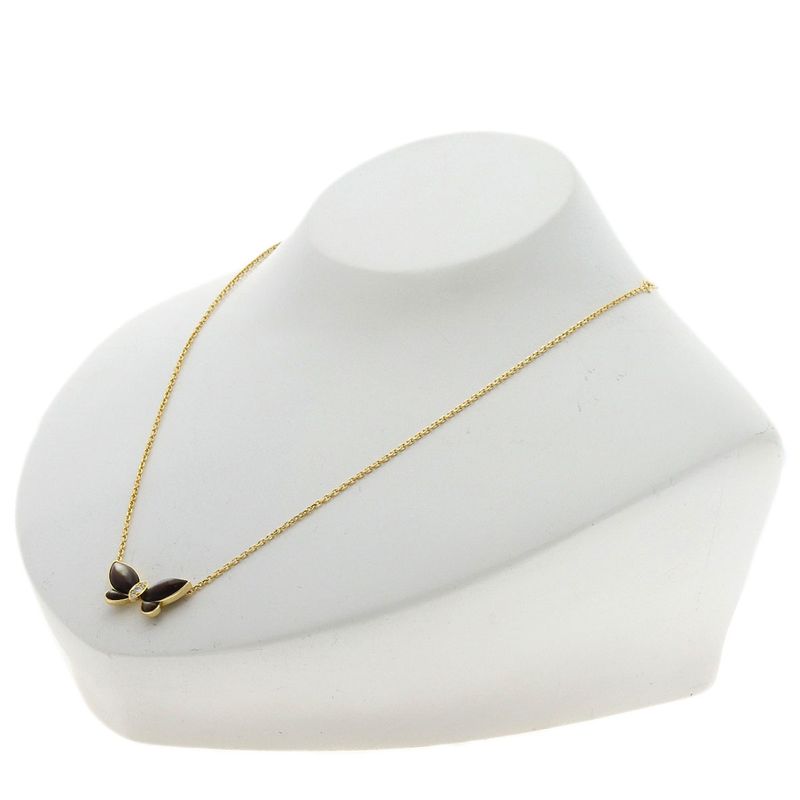 Van Cleef & Arpels Papillon Black Shell Necklace 18K Yellow Gold