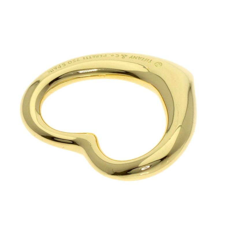 Tiffany & Co. Open Heart Top Pendant Top 18K Yellow Gold