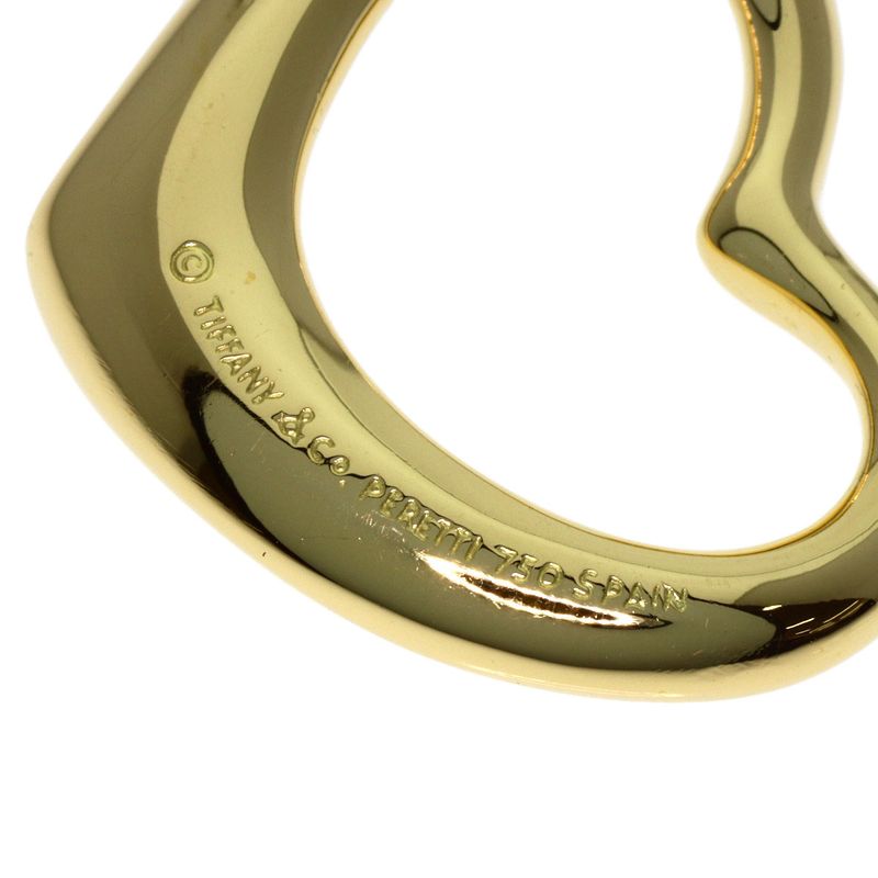 Tiffany & Co. Open Heart Top Pendant Top 18K Yellow Gold